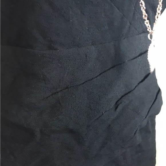 Anthropologie MAPLE Some Odd Rubies Black Drape Dress Size 2- Lined Peplum - Picture 9 of 12